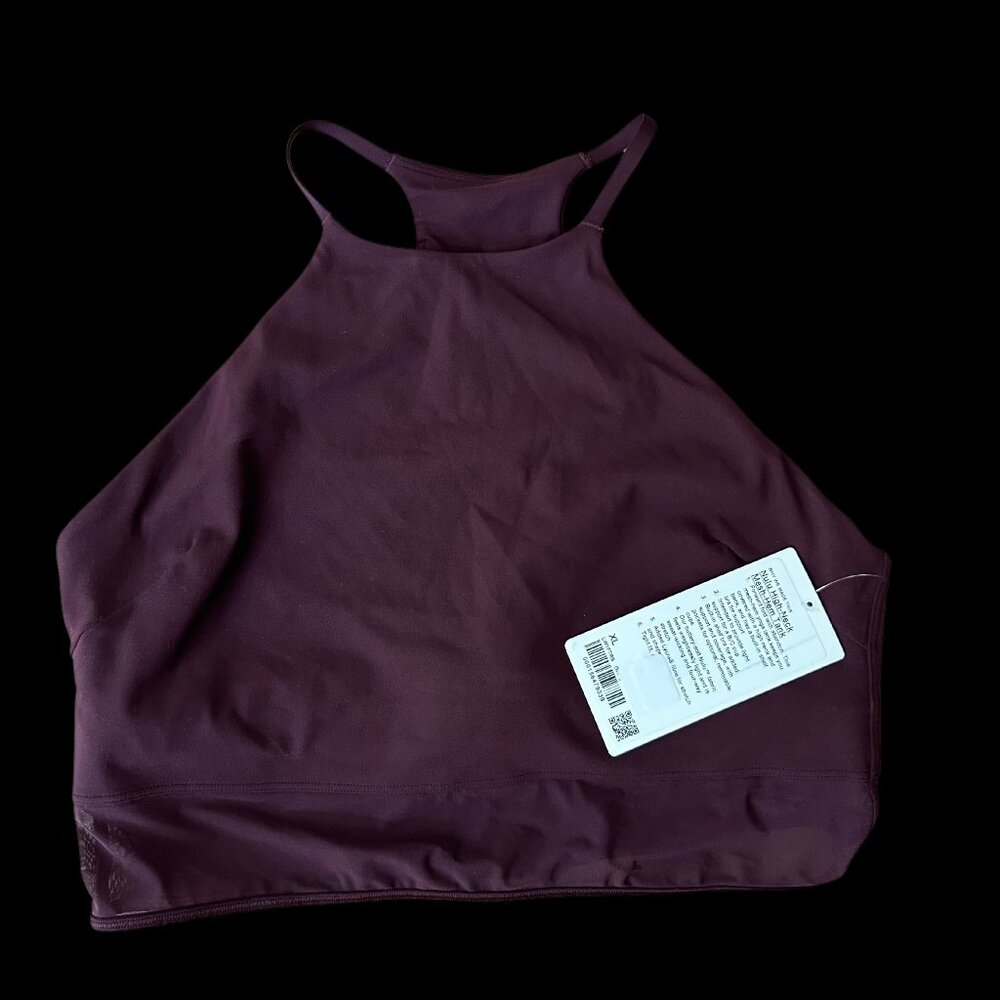 NWT Nulu High-Neck Mesh-Hem Tank Size 14